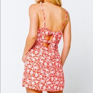 Red Floral Cotton Candy LA Dress